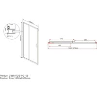 Душевая дверь Vincea Garda VDS-1G105CLGM - Превью изображения №5 — Интернет-магазин ПроЗаказ