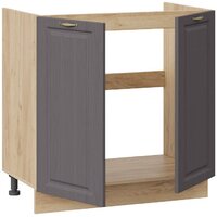 Шкаф напольный Трия Лина 1Н8М (дуб крафт золотой/графит) - Превью изображения №2 — Интернет-магазин ПроЗаказ