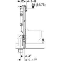 Инсталляция для унитаза Geberit Duofix 111.922.00.6 - Превью изображения №4 — Интернет-магазин ПроЗаказ