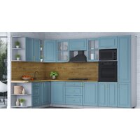 Готовая кухня Интерлиния Мила Шато 1.88x3.2 ВТ левая (океан/океан/дуб бунратти) - Превью изображения №4 — Интернет-магазин ПроЗаказ