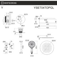 Душевая система  Whitecross Y YSET04TOPGL (золото) - Превью изображения №3 — Интернет-магазин ПроЗаказ