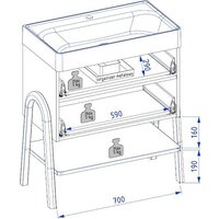  Lauter Тумба под умывальник Estel 70 (серо-зеленый п/мат) - Превью изображения №9 — Интернет-магазин ПроЗаказ