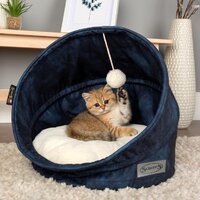 Лежак Scruffs Kensington Cat Cave 661808 (синий) - Превью изображения №3 — Интернет-магазин ПроЗаказ