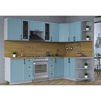 Готовая кухня Интерлиния Тренд 1.5x2.7 правая (океан/океан/дуб бунратти) - Превью изображения №4 — Интернет-магазин ПроЗаказ