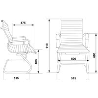 Офисный стул Бюрократ CH-883-LOW-V (черный) - Превью изображения №2 — Интернет-магазин ПроЗаказ