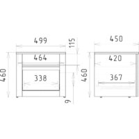 Тумба Рэйгрупп Bromo ТК-09 1Y 50x46x45 ТК-09 VL (дуб веллингтон) - Превью изображения №2 — Интернет-магазин ПроЗаказ