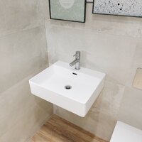 Умывальник Lauter 21478 + клапан 21190W + сифон 21635W (белый матовый) - Превью изображения №4 — Интернет-магазин ПроЗаказ