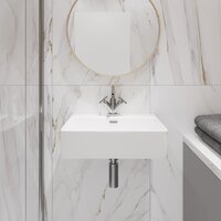 Умывальник Lauter 21478 + клапан 21190W + сифон 21635W (белый матовый) - Превью изображения №9 — Интернет-магазин ПроЗаказ