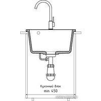 Кухонная мойка GranFest Urban GF-UR-644 (серый) - Превью изображения №3 — Интернет-магазин ПроЗаказ