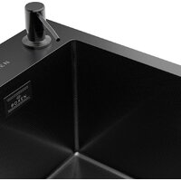 Кухонная мойка Roxen Simple 560220-60B-GR графит/текстурная PVD покрытие (с коландером и дозатором) - Превью изображения №13 — Интернет-магазин ПроЗаказ