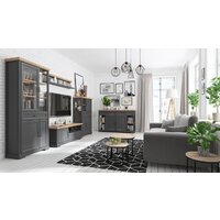 Шкаф-витрина Black Red White Jasmin REG1W2D1S (графит/дуб артизан) - Превью изображения №5 — Интернет-магазин ПроЗаказ