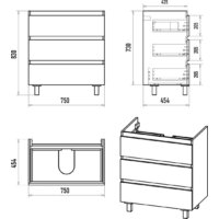  Misty Тумба под умывальник Victory 80 VIC-07080-50-03Я+11080-KL - Превью изображения №7 — Интернет-магазин ПроЗаказ