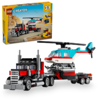 Конструктор LEGO Creator 31146 Грузовик-платформа с вертолетом 3в1 - Превью изображения №3 — Интернет-магазин ПроЗаказ
