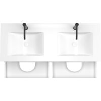  ЗОВ Тумба с умывальником Дион 120 D120LWP0M9003MKV5-OL120 (белый матовый) - Превью изображения №2 — Интернет-магазин ПроЗаказ