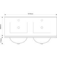  ЗОВ Тумба с умывальником Дион 120 D120LWP0M9003MKV5-OL120 (белый матовый) - Превью изображения №5 — Интернет-магазин ПроЗаказ