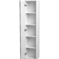  ЗОВ Шкаф-пенал для ванной Парма 150 PP150LWP0MHMC1A (белый/галифакс) - Превью изображения №2 — Интернет-магазин ПроЗаказ