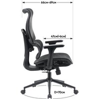 Офисное кресло myroo Office Wizard HS-3853H-1-B (black) - Превью изображения №3 — Интернет-магазин ПроЗаказ