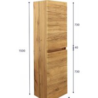  Doratiz Шкаф-пенал для ванной Сицилия 40 2712.312 (дуб вотан, подвесной) - Превью изображения №12 — Интернет-магазин ПроЗаказ