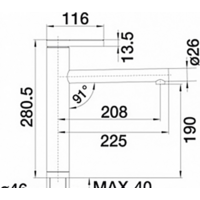 Смеситель Blanco Linee 517594 (хром) - Превью изображения №2 — Интернет-магазин ПроЗаказ
