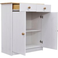 Комод Диприз Ром 2 двери 2 ящика Д 1349.1 (белый воск/антик) - Превью изображения №3 — Интернет-магазин ПроЗаказ