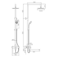 Душевая система  Ledeme L72403-2 - Превью изображения №5 — Интернет-магазин ПроЗаказ
