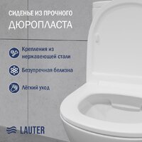 Унитаз напольный Lauter W224 2110224 + гигиенический душ Rainix 21LT7712BM (горизонтальный выпуск) - Превью изображения №3 — Интернет-магазин ПроЗаказ