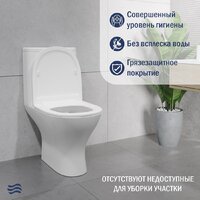 Унитаз напольный Lauter W224 2110224 + гигиенический душ Rainix 21LT7712BM (горизонтальный выпуск) - Превью изображения №5 — Интернет-магазин ПроЗаказ