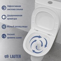Унитаз напольный Lauter W224 2110224 + гигиенический душ Rainix 21LT7712BM (горизонтальный выпуск) - Превью изображения №4 — Интернет-магазин ПроЗаказ