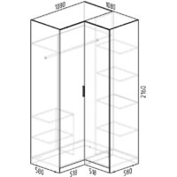 Шкаф распашной Интермебель Марсель МР-12 (дуб крафт золотой) - Превью изображения №4 — Интернет-магазин ПроЗаказ