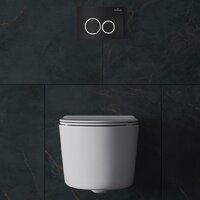 Унитаз подвесной Roxen Simple Compact в комплекте с инсталляцией StounFix Dual Fresh 6 в 1 911522 (кнопка: черный матовый) - Превью изображения №17 — Интернет-магазин ПроЗаказ