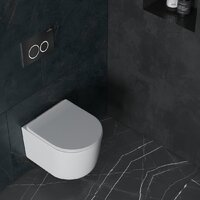 Унитаз подвесной Roxen Simple Compact в комплекте с инсталляцией StounFix Dual Fresh 6 в 1 911522 (кнопка: черный матовый) - Превью изображения №12 — Интернет-магазин ПроЗаказ