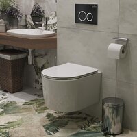 Унитаз подвесной Roxen Simple Compact в комплекте с инсталляцией StounFix Dual Fresh 6 в 1 911522 (кнопка: черный матовый) - Превью изображения №15 — Интернет-магазин ПроЗаказ