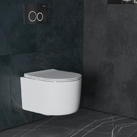 Унитаз подвесной Roxen Simple Compact в комплекте с инсталляцией StounFix Dual Fresh 6 в 1 911522 (кнопка: черный матовый) - Превью изображения №10 — Интернет-магазин ПроЗаказ