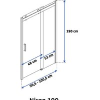Душевая дверь Rea Nixon-2 100 - Превью изображения №6 — Интернет-магазин ПроЗаказ