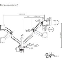 Кронштейн для монитора ErgoSmart Heavy-Duty Spark DBL - Превью изображения №4 — Интернет-магазин ПроЗаказ