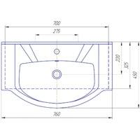 Умывальник Kirovit Элеганс 750 - Превью изображения №3 — Интернет-магазин ПроЗаказ