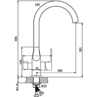 Смеситель Haiba HB76533-3 (серый) - Превью изображения №2 — Интернет-магазин ПроЗаказ