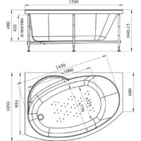 Ванна Vannesa Монти 150x105R 2-78-0-2-1-213 - Превью изображения №3 — Интернет-магазин ПроЗаказ
