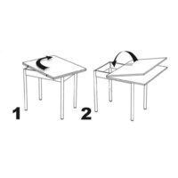 Кухонный стол СВД Юнио 80x60-120 012.Д1.Х (бодега) - Превью изображения №3 — Интернет-магазин ПроЗаказ