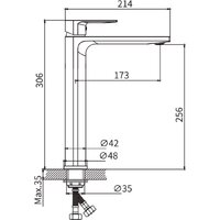 Умывальник Lauter 21886 + Reef 21CK8678C + сифон 21635CH + дон.клапан 21190CH (хром) - Превью изображения №7 — Интернет-магазин ПроЗаказ