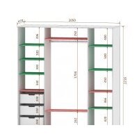 Шкаф-купе Кортекс-мебель Сенатор ШК12-45 Классика ДСП (белый) - Превью изображения №4 — Интернет-магазин ПроЗаказ