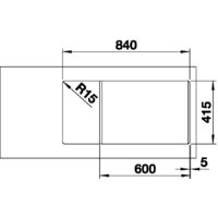 Кухонная мойка Blanco Favum XL 6 S 524233 (антрацит) - Превью изображения №4 — Интернет-магазин ПроЗаказ