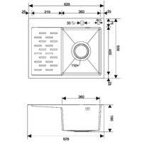 Кухонная мойка РМС MRK-6350R (с дозатором) - Превью изображения №4 — Интернет-магазин ПроЗаказ