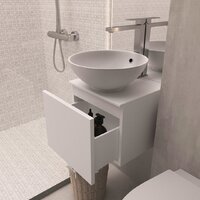  ЗОВ Тумба под умывальник Кито 40 K40LW0MWMC-LDSPWС0 (белый матовый) - Превью изображения №5 — Интернет-магазин ПроЗаказ