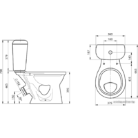 Унитаз напольный Santeri Виктория Стандарт (1.P301.6.S00.00B.F) - Превью изображения №2 — Интернет-магазин ПроЗаказ