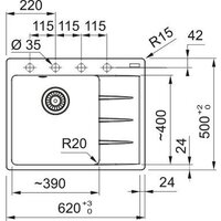 Кухонная мойка Franke Centro CNG 611-62 TL 114.0738.004 (серый сланец) - Превью изображения №3 — Интернет-магазин ПроЗаказ