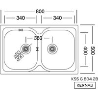 Кухонная мойка Kernau KSS G 804 2B Silver - Превью изображения №2 — Интернет-магазин ПроЗаказ