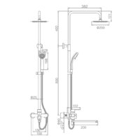 Душевая система  Ledeme L72403-1 - Превью изображения №2 — Интернет-магазин ПроЗаказ