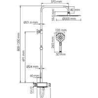 Душевая система  Wasserkraft A113.116.127.CH Thermo - Превью изображения №3 — Интернет-магазин ПроЗаказ