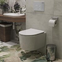 Унитаз подвесной Roxen Simple Compact в комплекте с инсталляцией StounFix Dual Fresh 6 в 1 919136 (кнопка: хром матовый) - Превью изображения №10 — Интернет-магазин ПроЗаказ